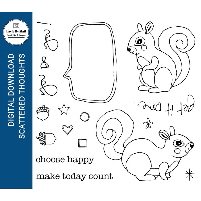 Digital Stamps:  Scattered Thoughts