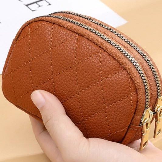 Double Zipper Coin Purse - 260 Broadway Boutique