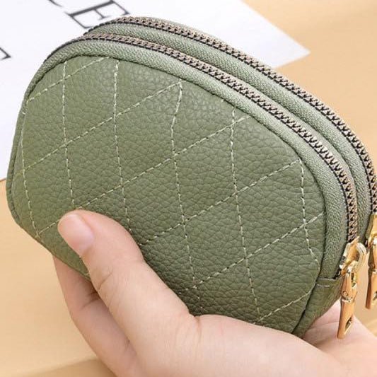 Double Zipper Coin Purse - 260 Broadway Boutique