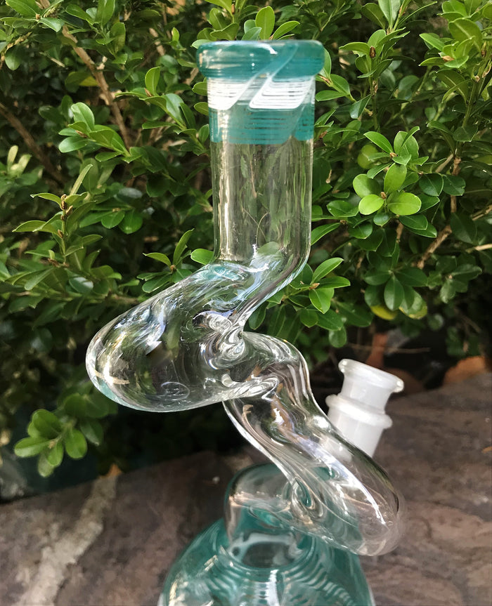 Double Zong 9" Globe Base Bong Thick glass Downstem 2-14mm Bowl