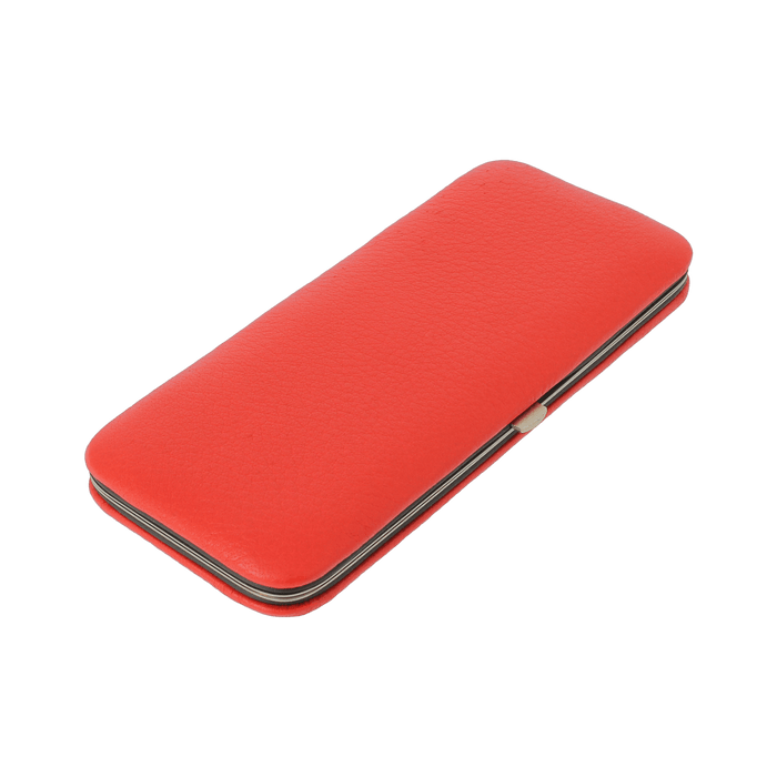 Dovo 5 Piece Manicure Set in Slim Red Leather Case 301 036