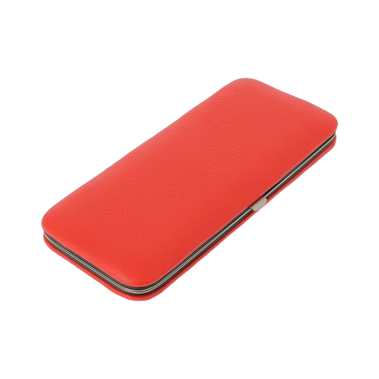 Dovo 5 Piece Manicure Set in Slim Red Leather Case 301 036
