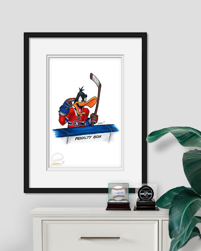 Duck Season Hockey Season x NHL Canadiens Daffy Duck Limited Edition Art Print