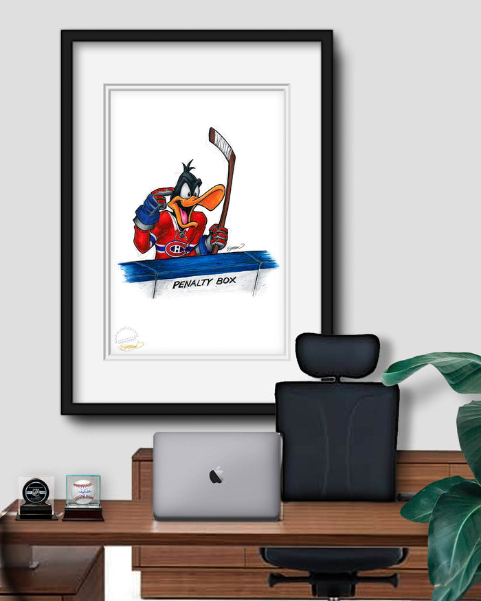 Duck Season Hockey Season x NHL Canadiens Daffy Duck Limited Edition Art Print