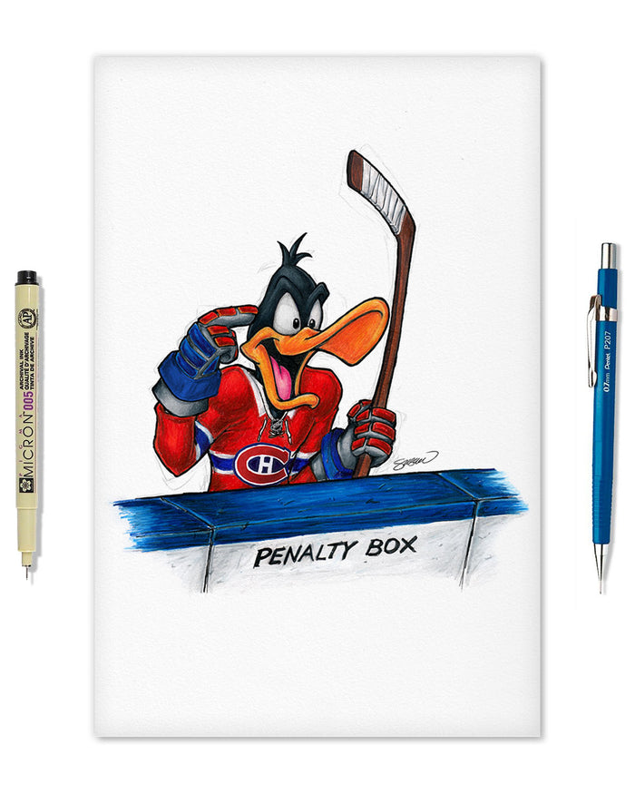 Duck Season Hockey Season x NHL Canadiens Daffy Duck Limited Edition Art Print