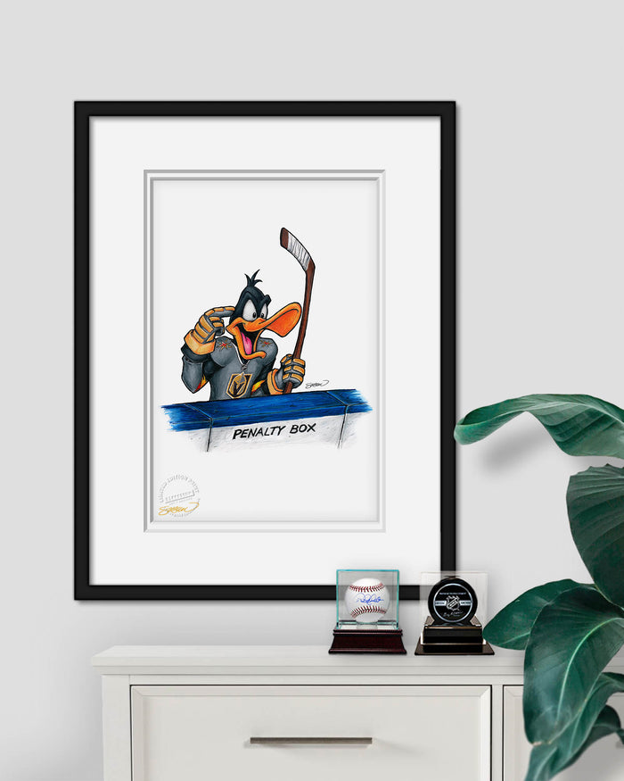 Duck Season Hockey Season x NHL Golden Knights Daffy Duck Limited Edition Art Print