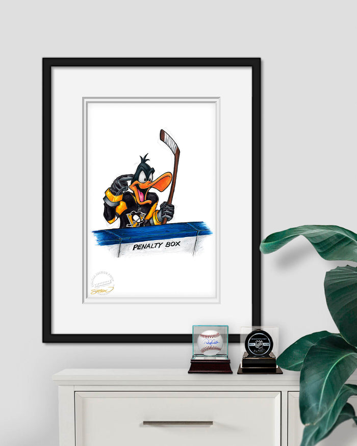 Duck Season Hockey Season x NHL Penguins Daffy Duck Limited Edition Art Print