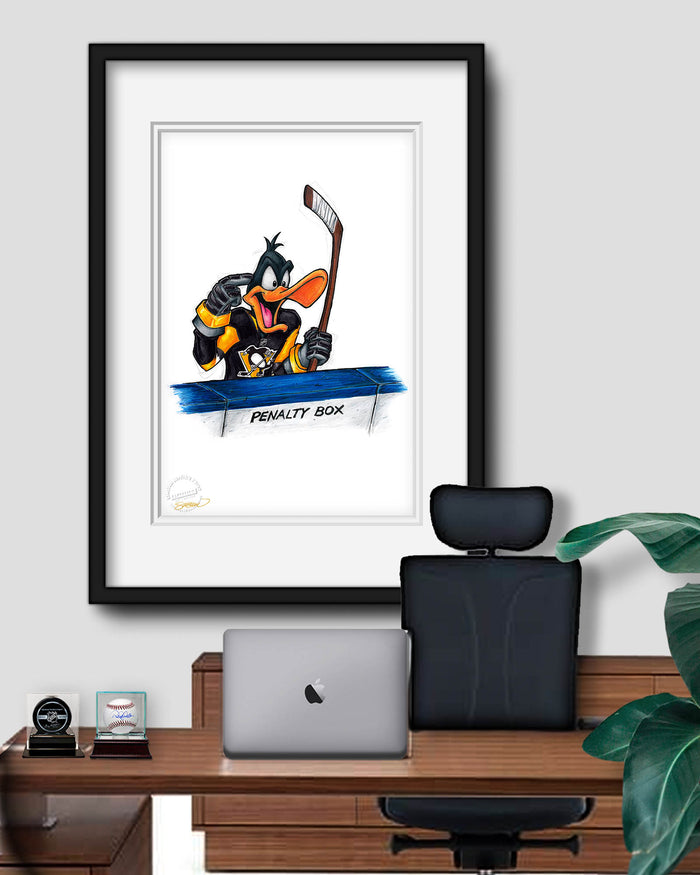 Duck Season Hockey Season x NHL Penguins Daffy Duck Limited Edition Art Print