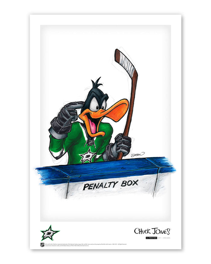 Duck Season Hockey Season x NHL Stars Daffy Duck Limited Edition Art Print