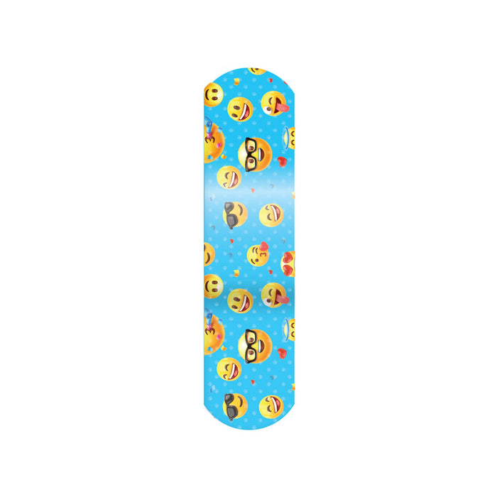 Dukal Fun Emojis Design Series Stat Strip Adhesive Bandages, Sterile, 3/4 x 3 Inch