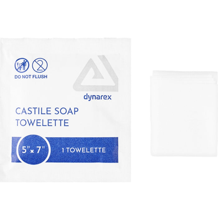 Dynarex Castile Soap Towelettes, 5" x 7"