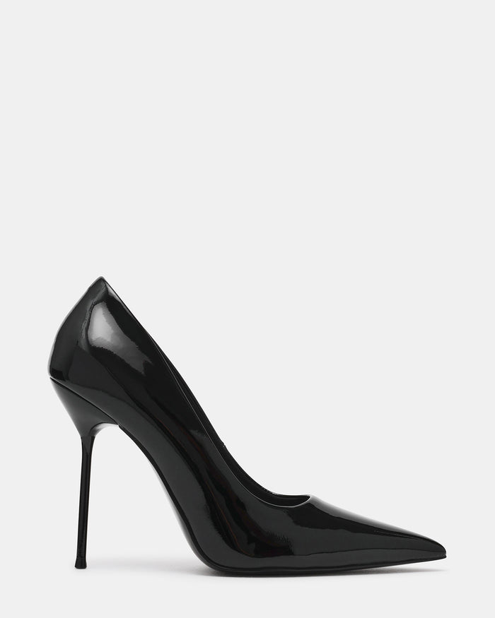 DYNASTY Black Patent Pointed-Toe Pump Women's Stiletto Heel | Steve Madden