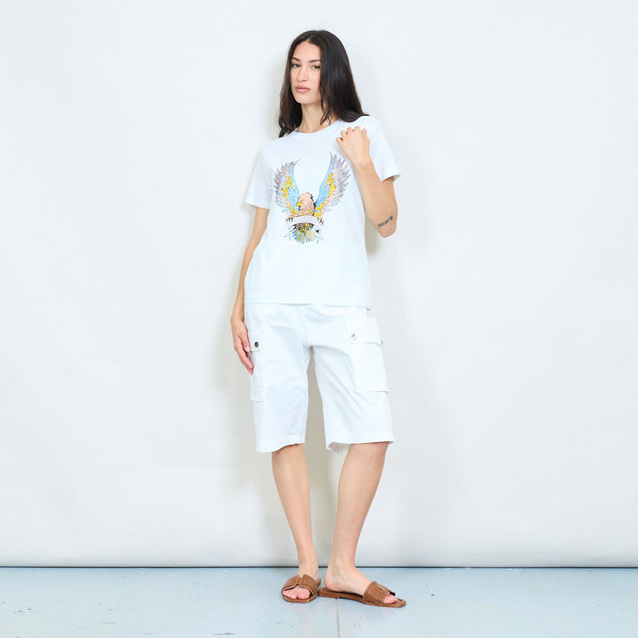 Eagle graphic printed cotton t-shirt wholesale