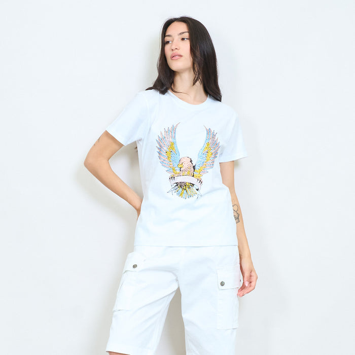 Eagle graphic printed cotton t-shirt wholesale