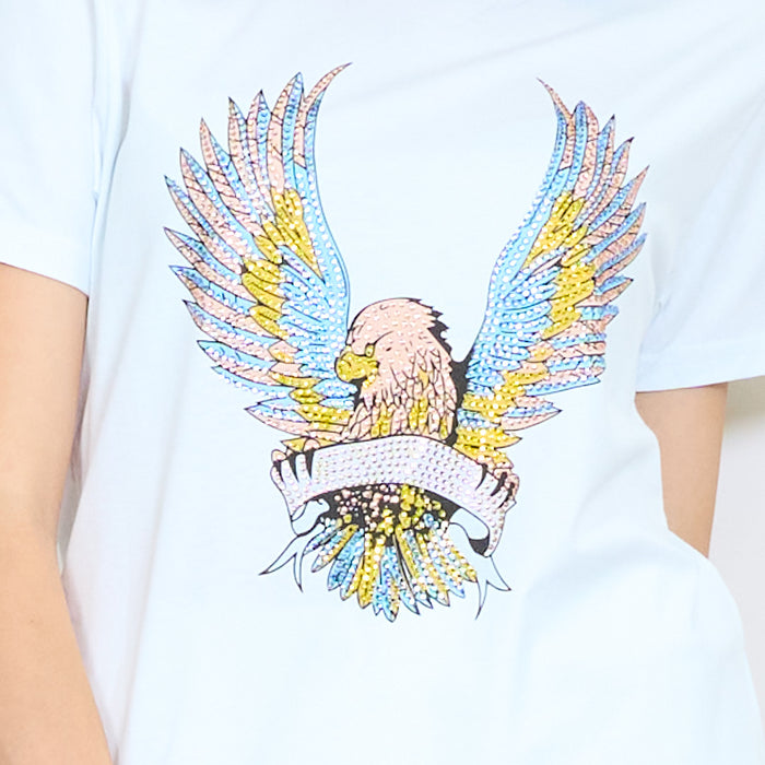 Eagle graphic printed cotton t-shirt wholesale