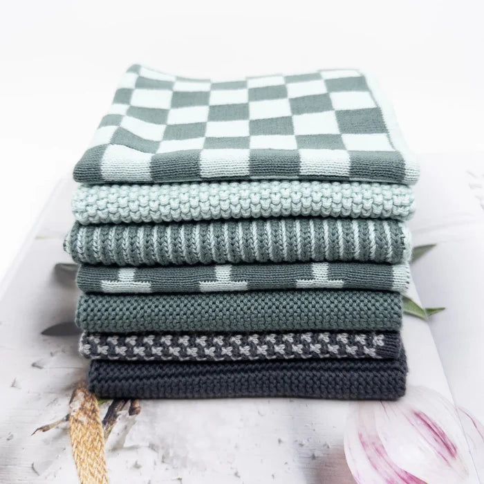Ecovask Daily Use Dish Cloth 7pc Variety Pack Organic Cotton