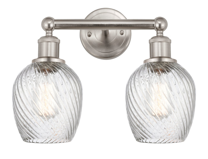 Brushed Satin Nickel / Clear Spiral Fluted