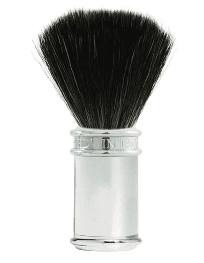 Black synthetic shaving brush for grooming