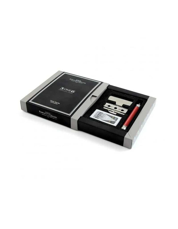 Edwin Jagger 3ONE6 safety razor in box with accessories