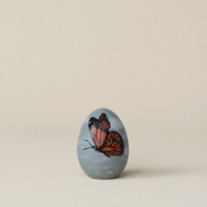 Handcrafted ceramic egg by Rookwood Pottery