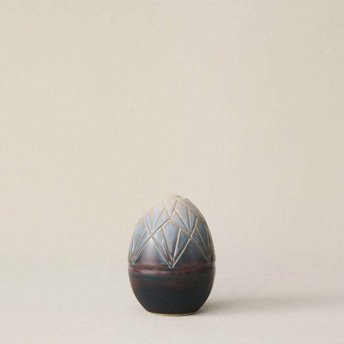 Hand-thrown and hand-glazed ceramic egg by Rookwood Pottery
