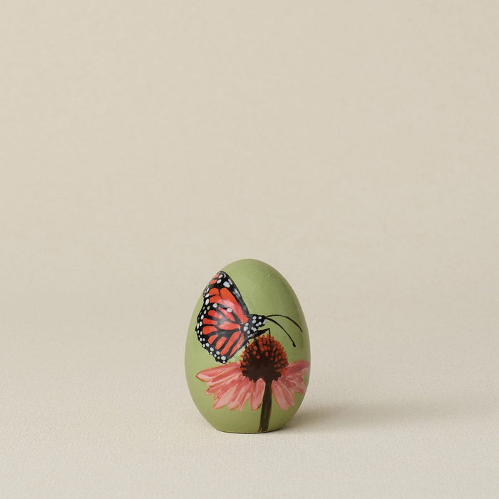 Handcrafted ceramic egg by Rookwood Pottery