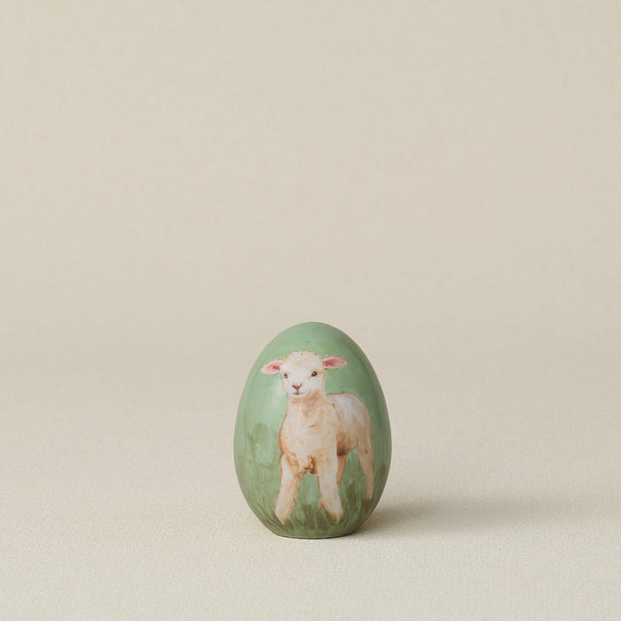 Handcrafted ceramic egg by Rookwood Pottery