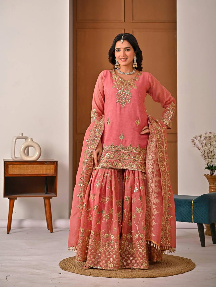 Elegant Blush Ensemble for Special Occasions