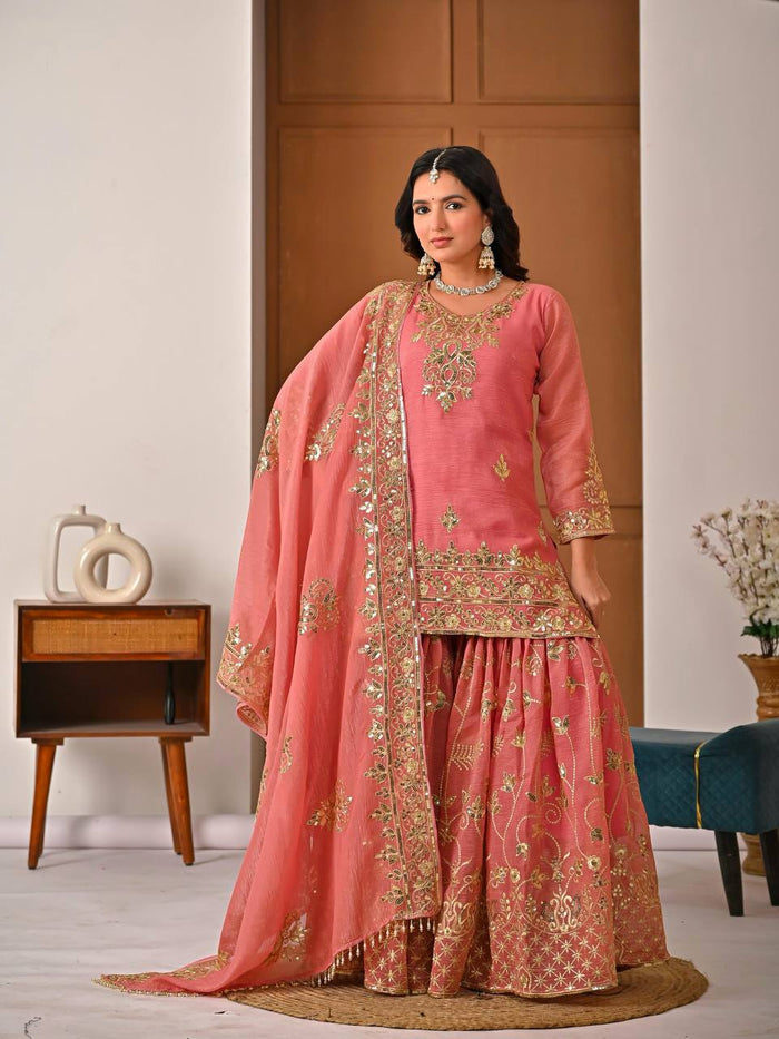 Elegant Blush Ensemble for Special Occasions