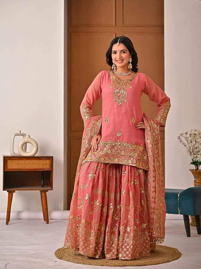 Elegant Blush Ensemble for Special Occasions
