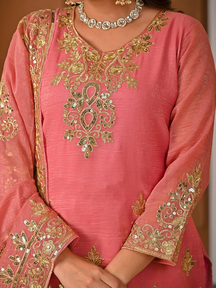 Elegant Blush Ensemble for Special Occasions