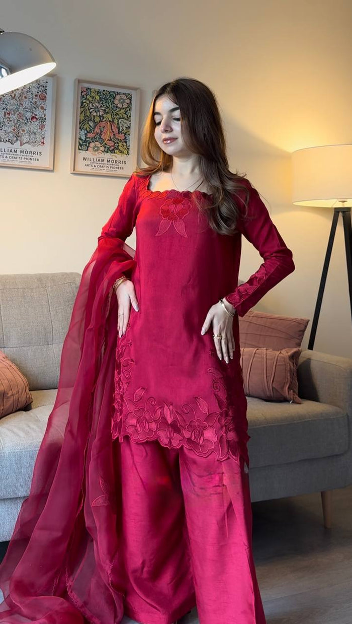 Elegant Crimson Ensemble for Every Occasion