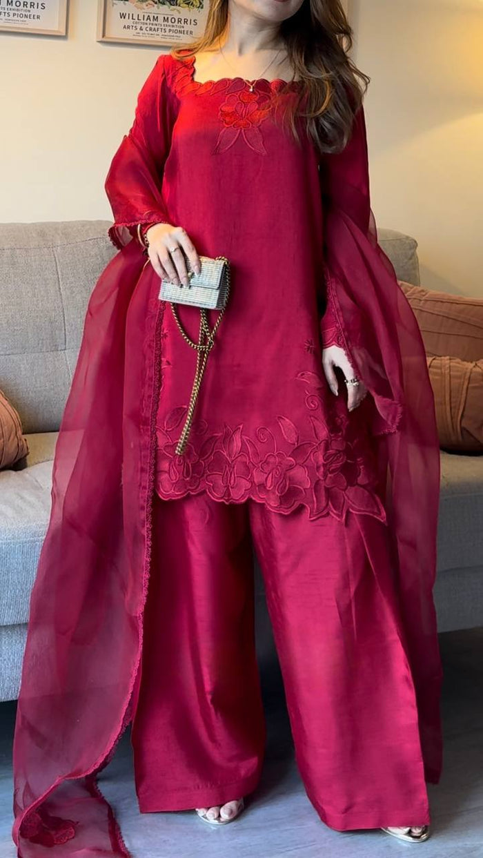 Elegant Crimson Ensemble for Every Occasion
