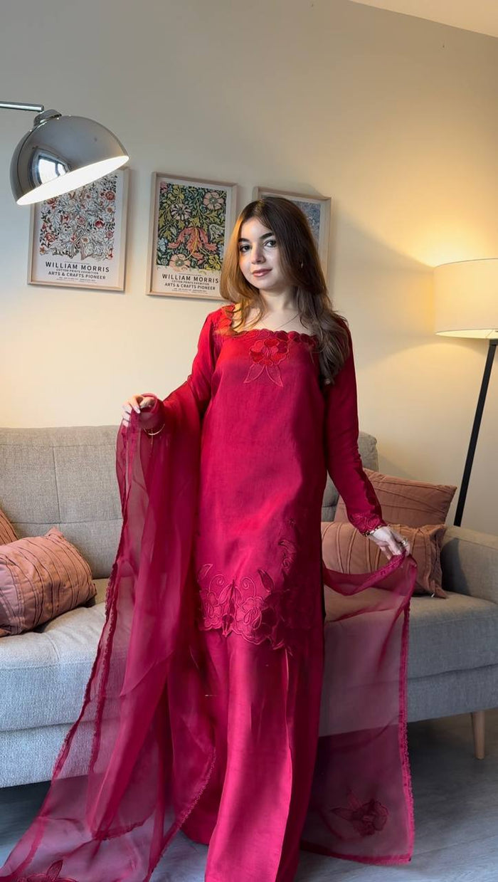 Elegant Crimson Ensemble for Every Occasion