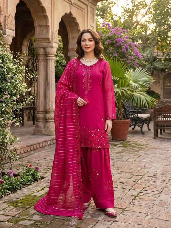 Elegant Embroidery Ensemble for Festive Occasions