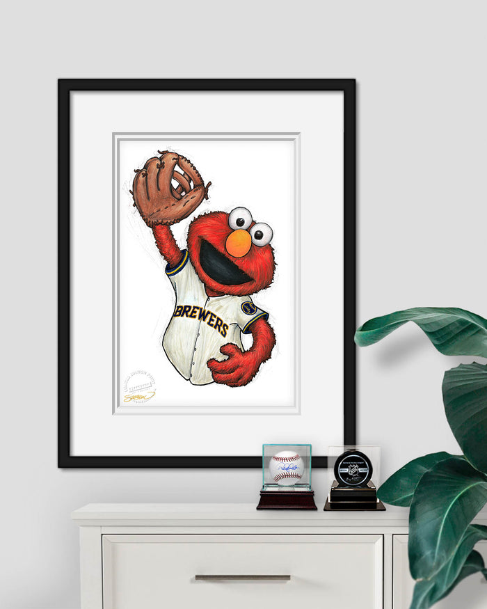 ELMO x MLB Brewers Limited Edition Art Print