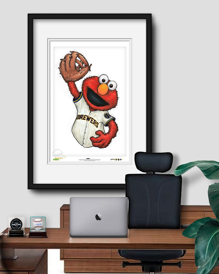 ELMO x MLB Brewers Limited Edition Art Print
