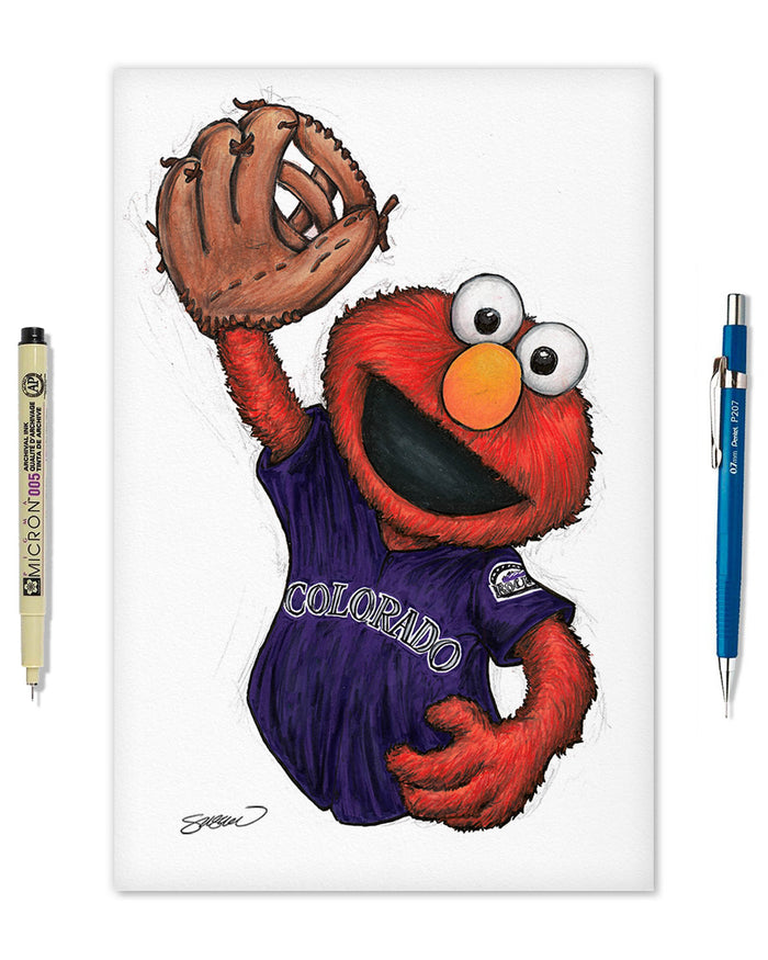 ELMO x MLB Rockies Limited Edition Art Print