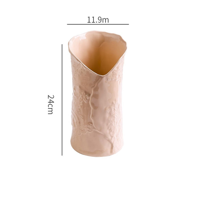 Embossed Peach Vase