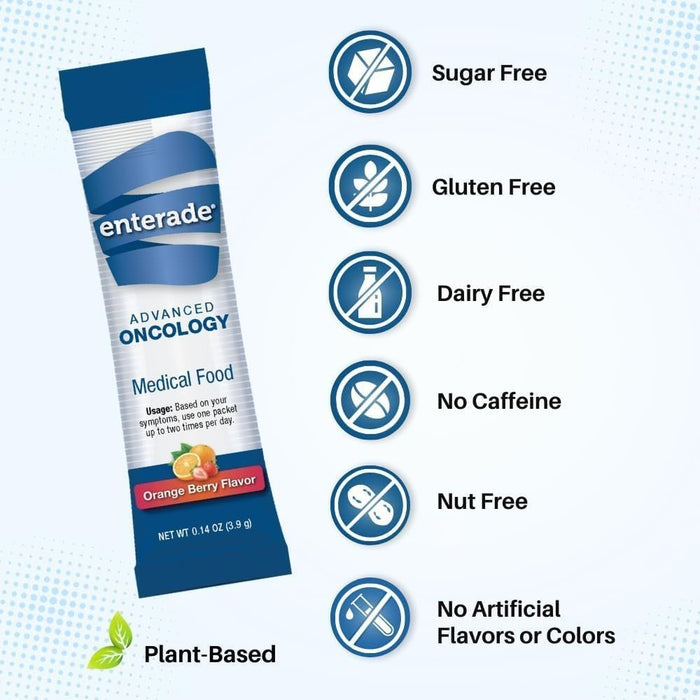 enterade Advanced Oncology Oral Supplement Powder Packet, Orange Berry, 0.13 oz - 20850052516233-Each - LL Medico