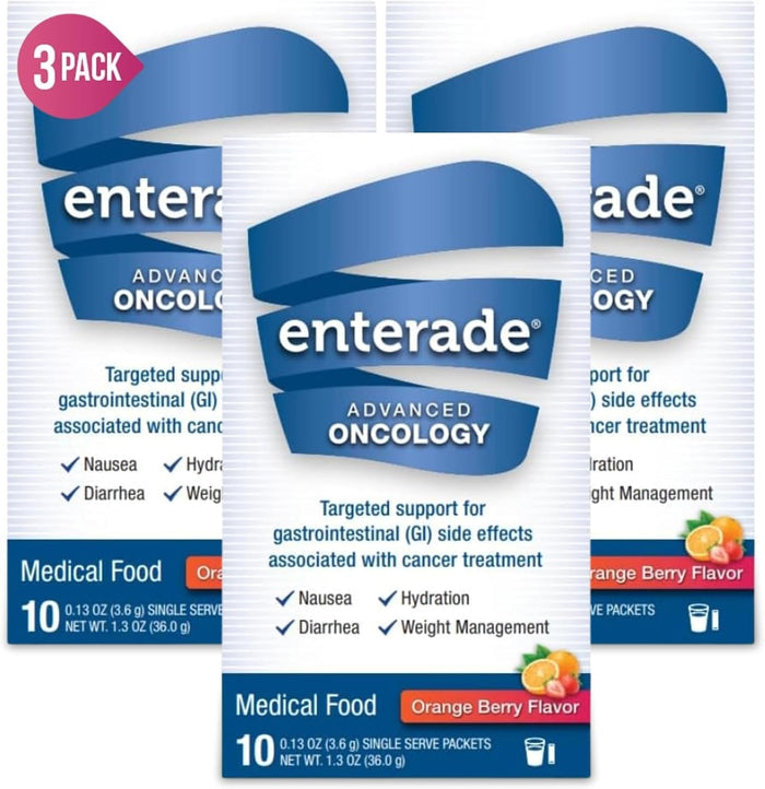 enterade Advanced Oncology Oral Supplement Powder Packet, Orange Berry, 0.13 oz - 20850052516233-Each - LL Medico