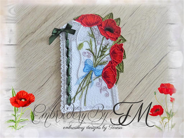 Envelope Poppies/5x7 hoop