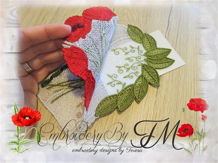 Envelope Poppies/5x7 hoop