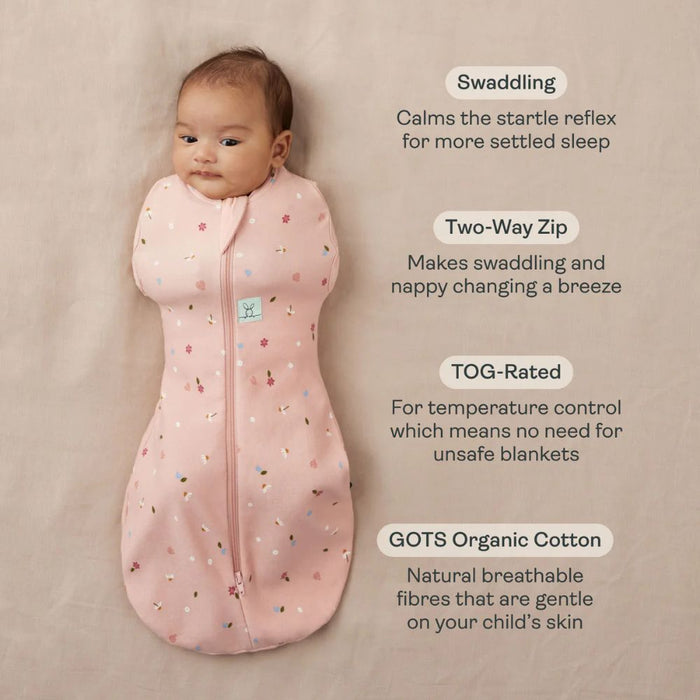 ErgoPouch Cocoon Swaddle Sleeping Bag 1.0 Tog - Daisy