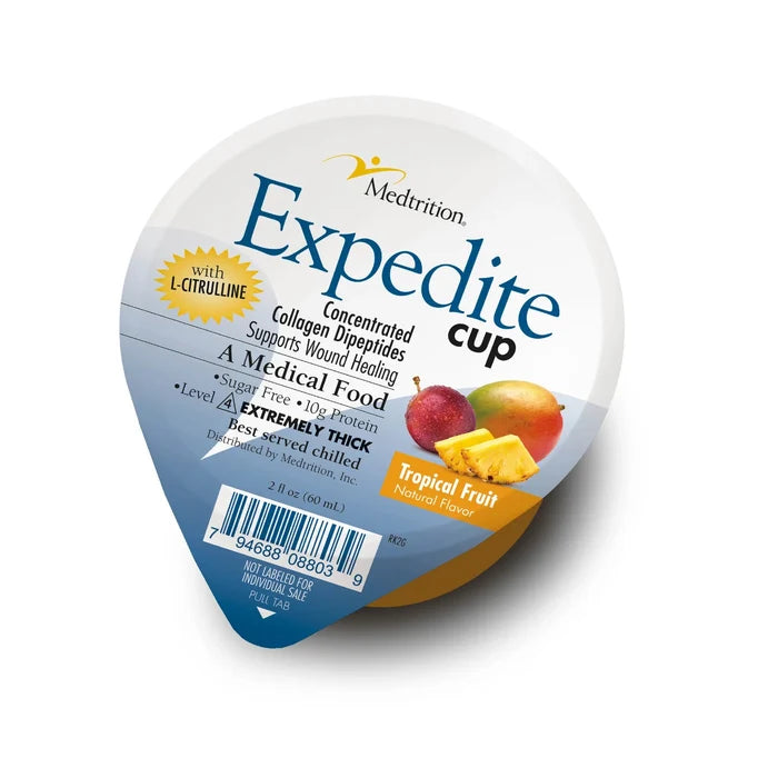 Expedite Concentrated Collagen Tropical Fruit Flavor, 2 oz Cup - 18803-Case - LL Medico