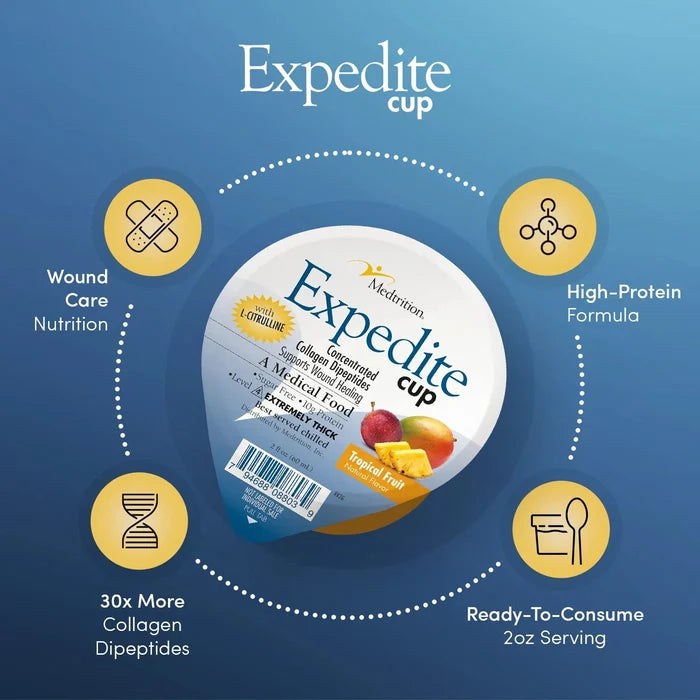Expedite Concentrated Collagen Tropical Fruit Flavor, 2 oz Cup - 18803-Case - LL Medico