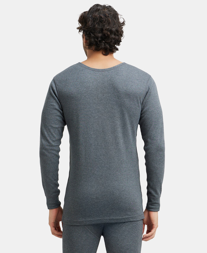 Extra Warmth Super Combed Cotton Rich Full Sleeve Thermal Set with StayWarm Technology - Charcoal Melange