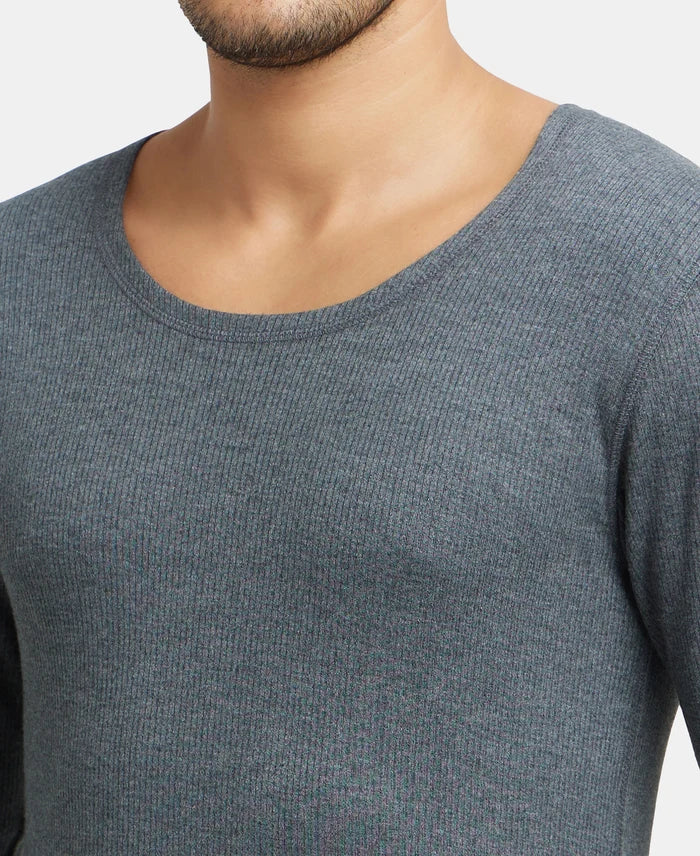Extra Warmth Super Combed Cotton Rich Full Sleeve Thermal Set with StayWarm Technology - Charcoal Melange