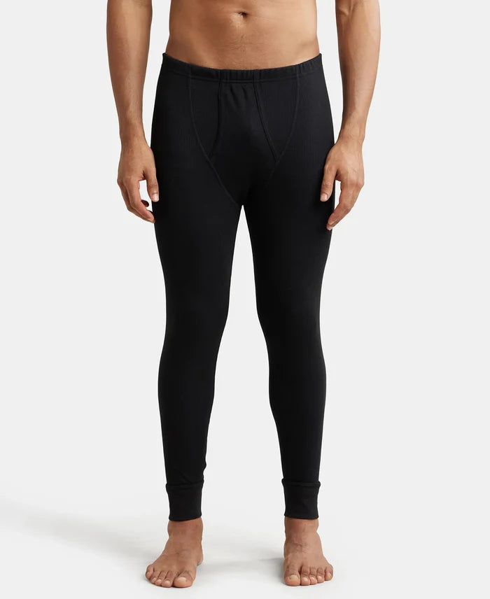 Extra Warmth Super Combed Cotton Rich Full Sleeve Thermal Set with StayWarm Technology - Black
