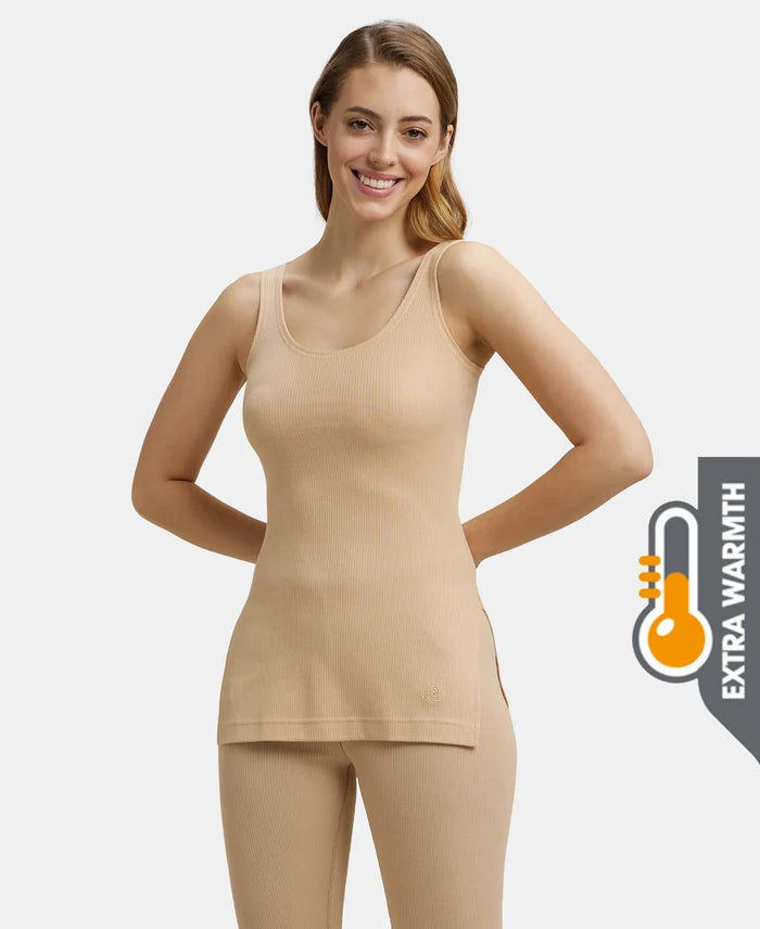 Extra Warmth Super Combed Cotton Rich Thermal Tank Top with StayWarm Technology - Skin